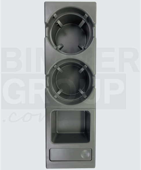 Grauer Getränkehalter für BMW 3er-Serie (E46).